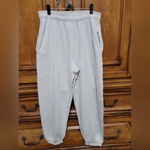 NWT, PINK campus pant, light gray, size Large